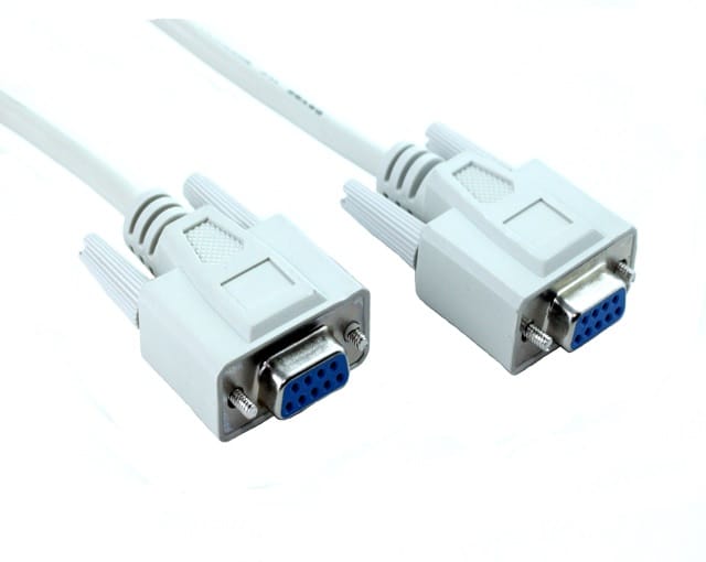 VPOS Printer Cable RS232 DB09F, DB09F Null, Modem 2m White | JW Computers