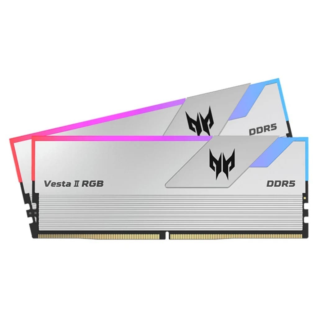 Predator Vesta II RGB 32GB (16GBx2) DDR5-6400 UDIMM Memory -  Silver