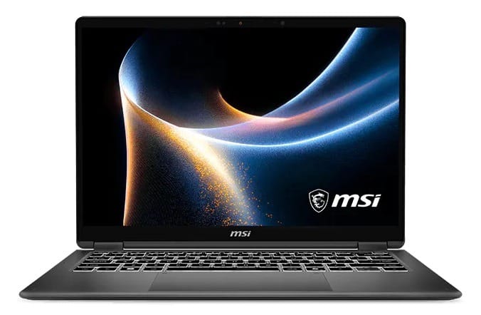 MSI Prestige 14 Flip AI+ D3MTG 14" FHD Laptop, Core Ultra 9-386H , 32GB RAM, 1TB SSD, Windows 11 Home - Platinum Gray