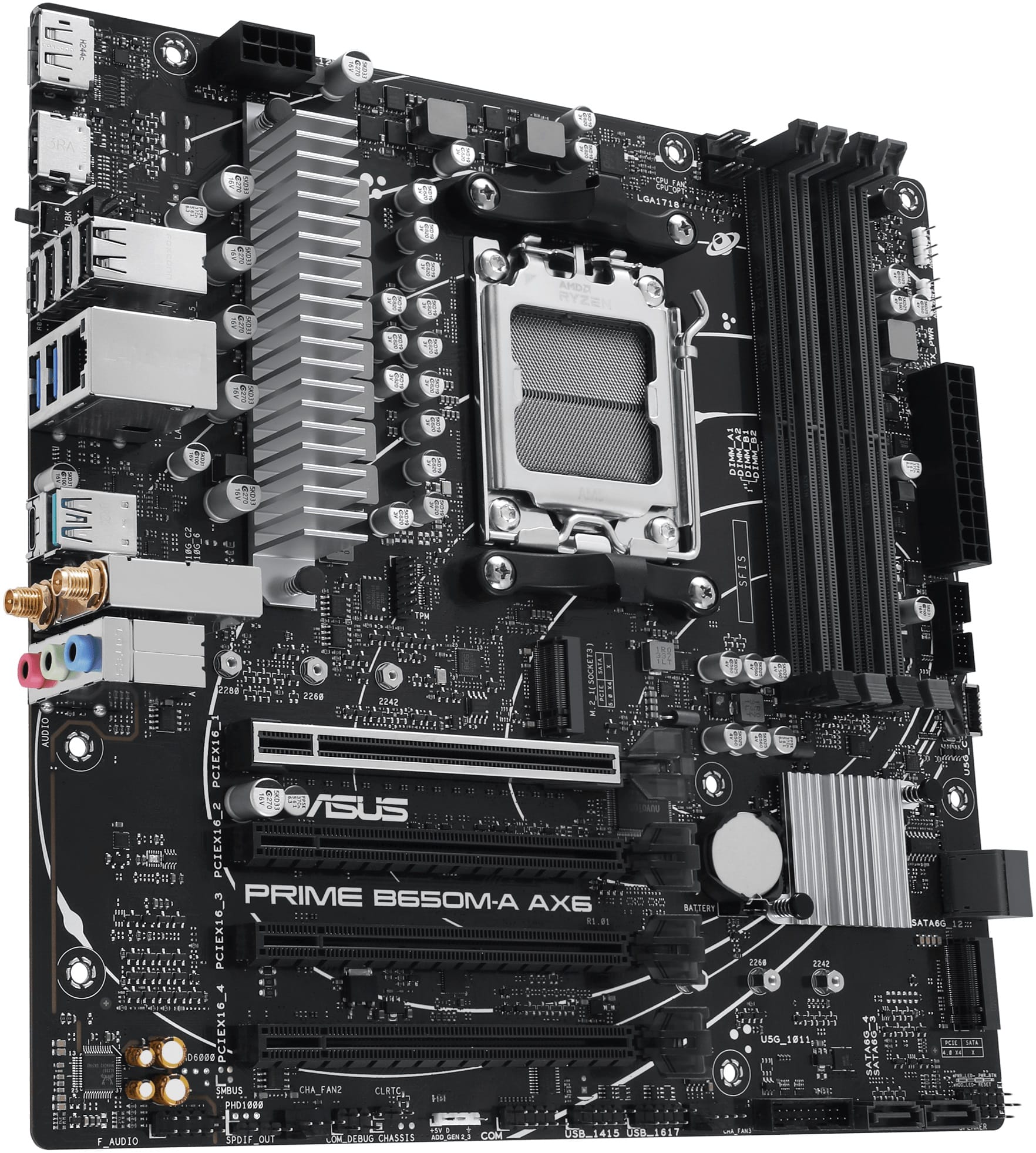 (Refurbished) ASUS PRIME-B650M-A-AX6-CSM AM5 Micro-ATX Motherboard