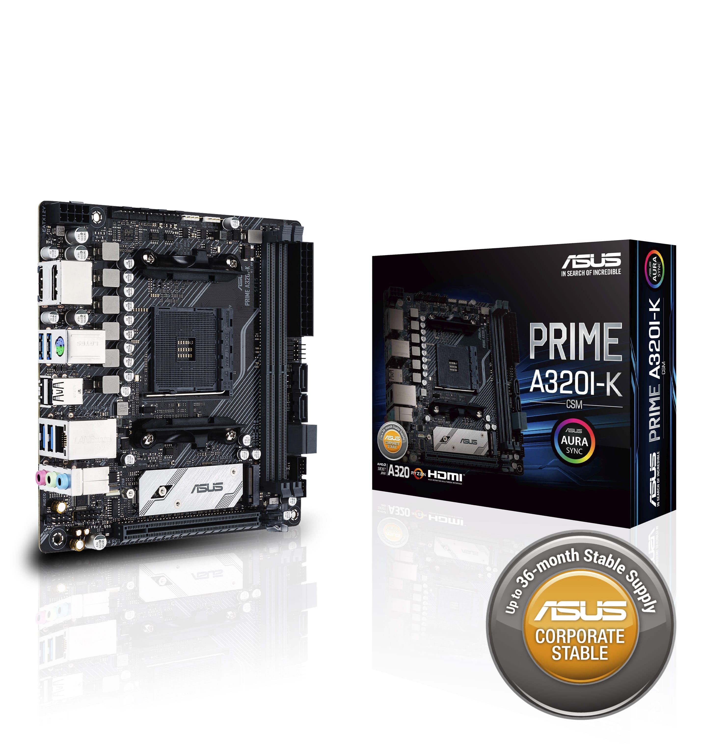 Asus Prime A320IK/CSM AM4 MiniITX Motherboard