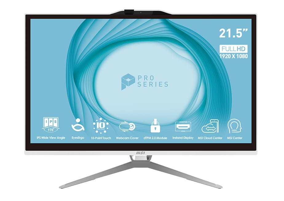 MSI Pro AP222T 13M 21.5" FHD Touch All-in-One PC i5-13400, 8GB RAM, 512GB SSD, Windows 11 Pro