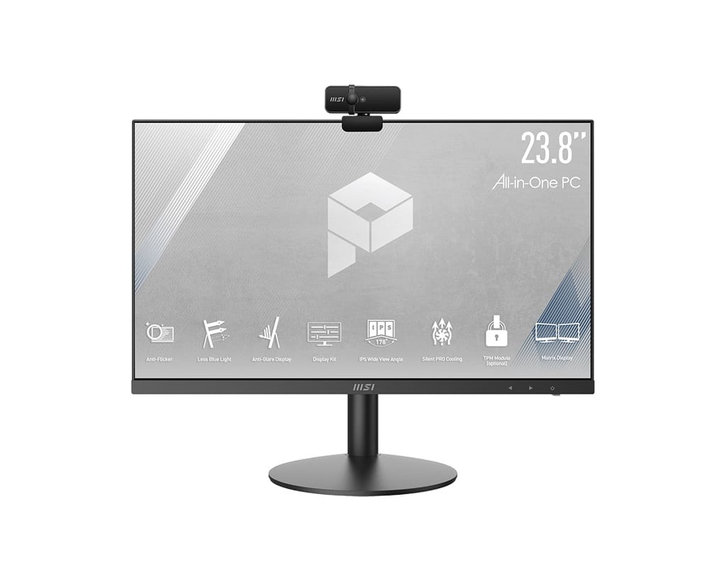 MSI Pro AP241 11M 24" Full HD All-In-One PC, i7-11700, 16GB RAM, 1TB SSD, Windows 11 Pro - Black