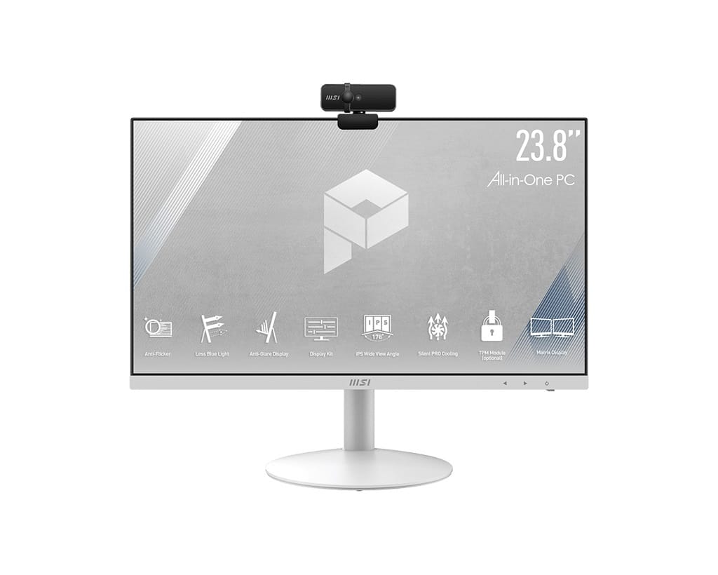 MSI Pro AP241 11M 24" Full HD All-In-One PC, i7-11700, 16GB RAM, 1TB SSD, Windows 11 Pro - White
