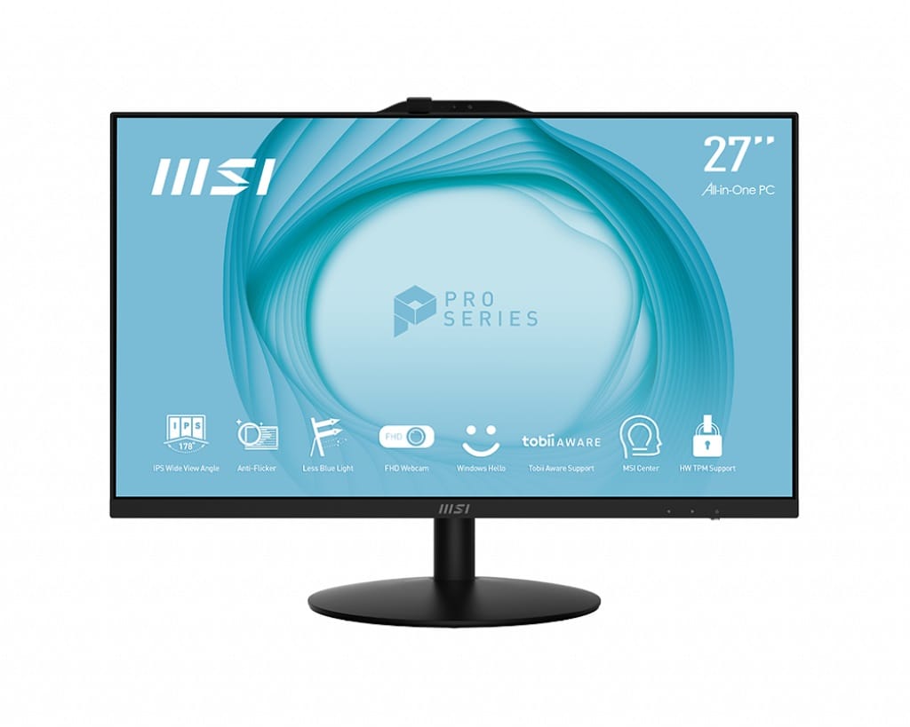 MSI Pro AP272 27" All-in-One PC i5-12400, 8GB RAM, 512GB SSD, Windwos 11 Pro, Windows 11 Pro Black
