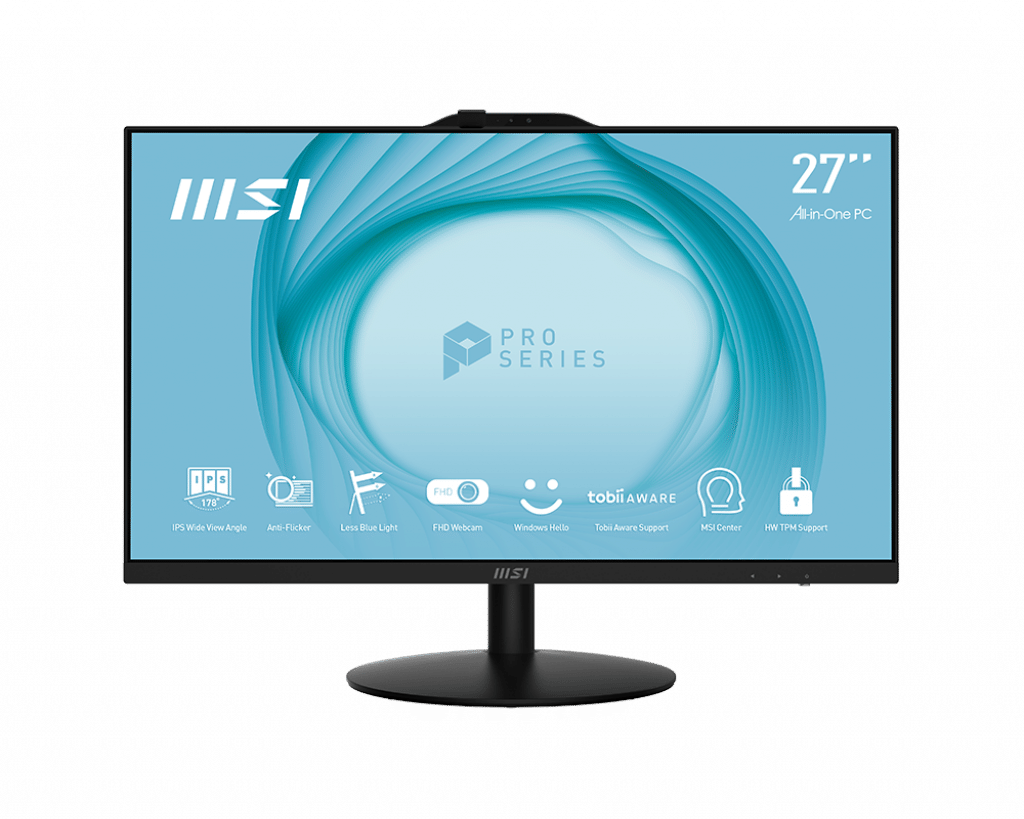 MSI Pro 27" Full HD,  i7-12700, 8GB RAM, 512GB SSD, Windows 11 Pro, Webcam, Black