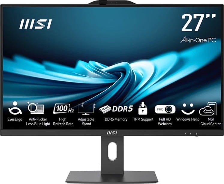 (Open Box) MSI PRO AP272P 14M 27" All-In-One PC, i5-14400, 16GB RAM, 512GB SSD, Windows 11 Home