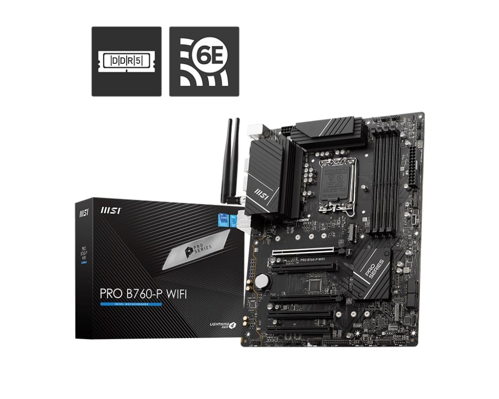 MSI PRO B760-P WIFI DDR5 LGA1700 ATX Motherboard