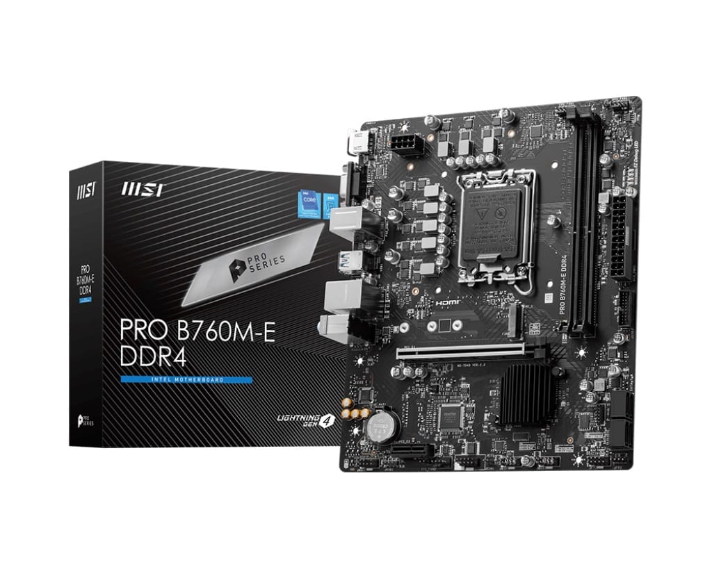 MSI PRO B760M-E DDR4 LGA1700 Micro ATX Motherboard