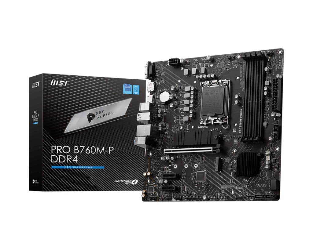 MSI PRO B760M-P DDR4 LGA 1700 Micro ATX Motherboard