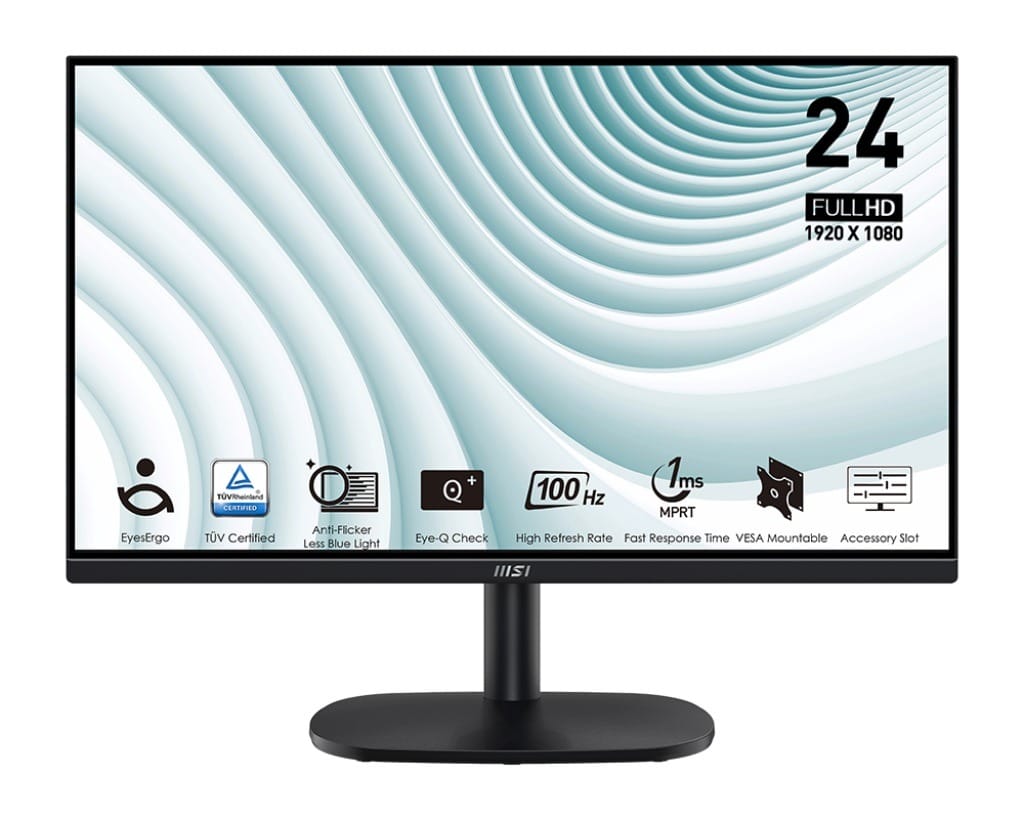 MSI PRO MP245V 23.8" FHD 1ms 100HZ Monitor - Black