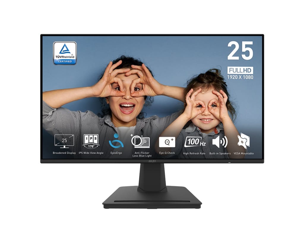 MSI PRO MP252 24.5" FHD IPS 1ms 100Hz Eye Care Monitor