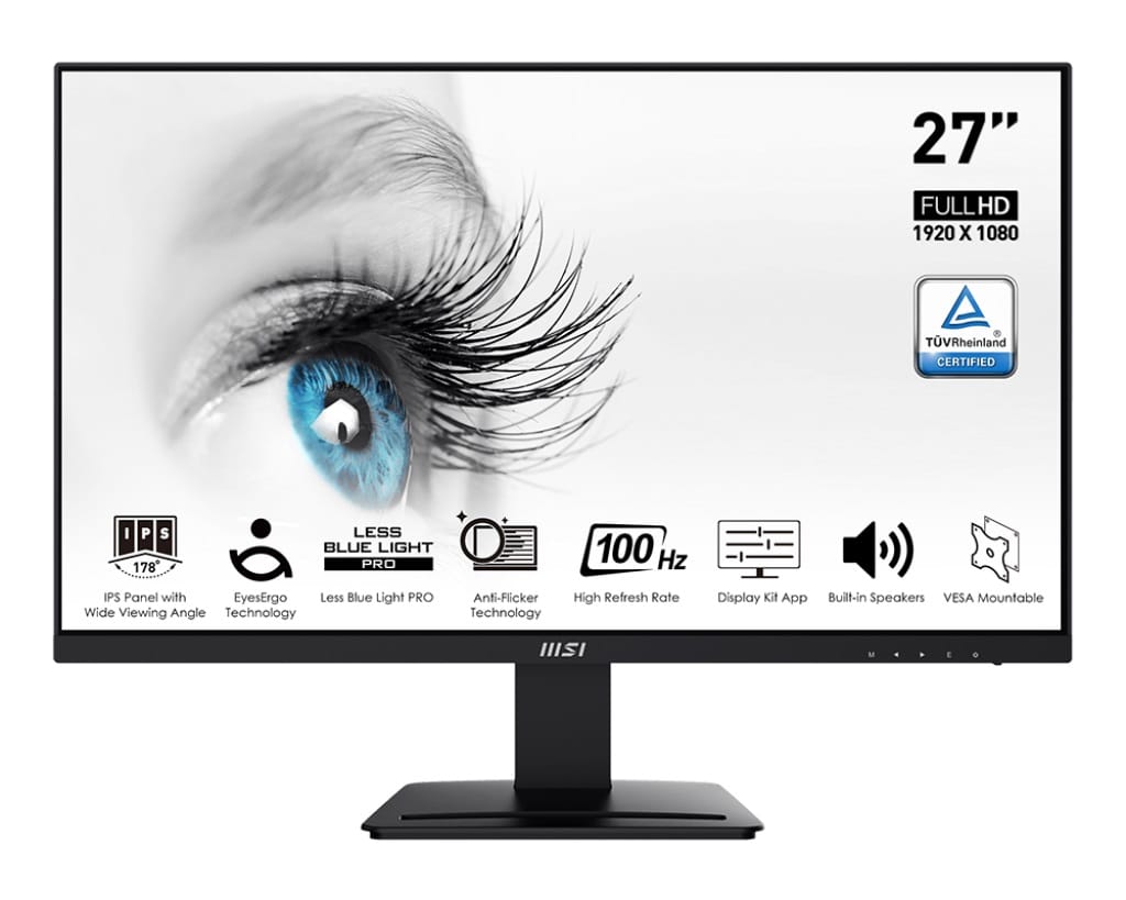 MSI PRO MP273A 27" FHD IPS 1ms 100Hz Business Monitor