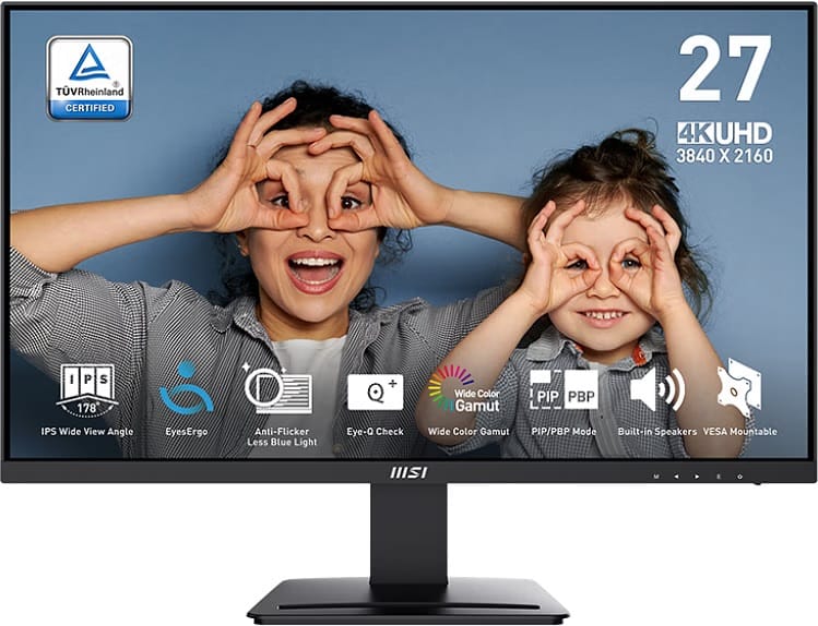 (Ex-Demo) MSI PRO MP273U 27" UHD IPS EyeSergo Business Monitor