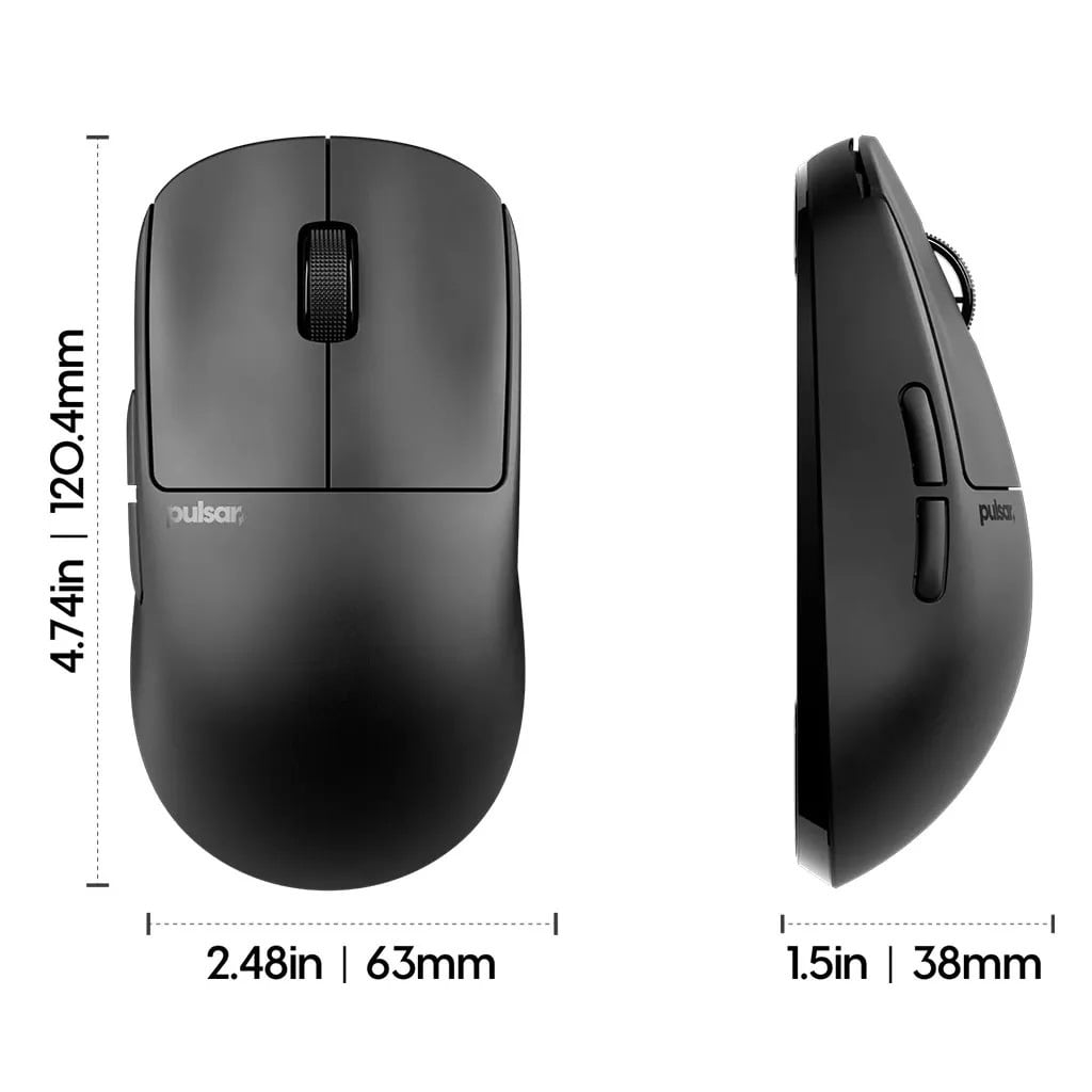 Pulsar X2 CrazyLight Medium 8K 35g Ultra-Lightweight Wireless Gaming Mouse - Jet Black
