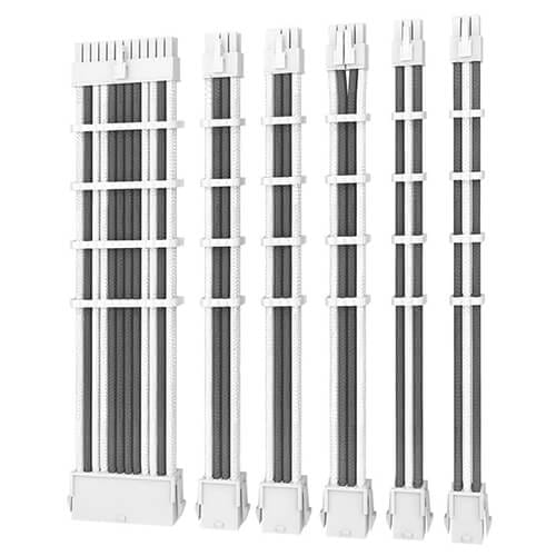Antec Sleeved Extension PSU Cable Kit V2 - Gray/White
