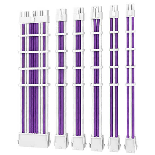 Antec Sleeved Extension PSU Cable Kit V2 - Purple/White