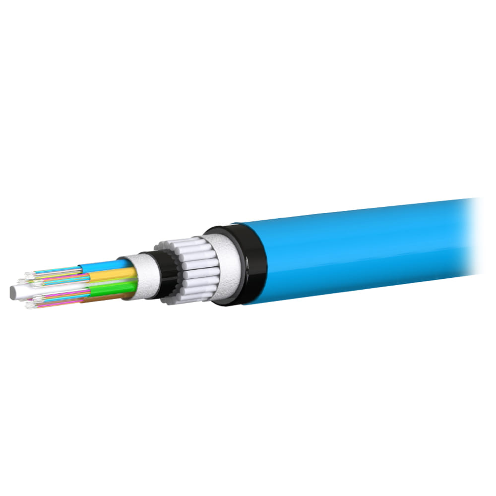 Serveredge 12-Core Loose Tube Gel Filled FRP Multi OM3 Fibre Optic Cable - Blue
