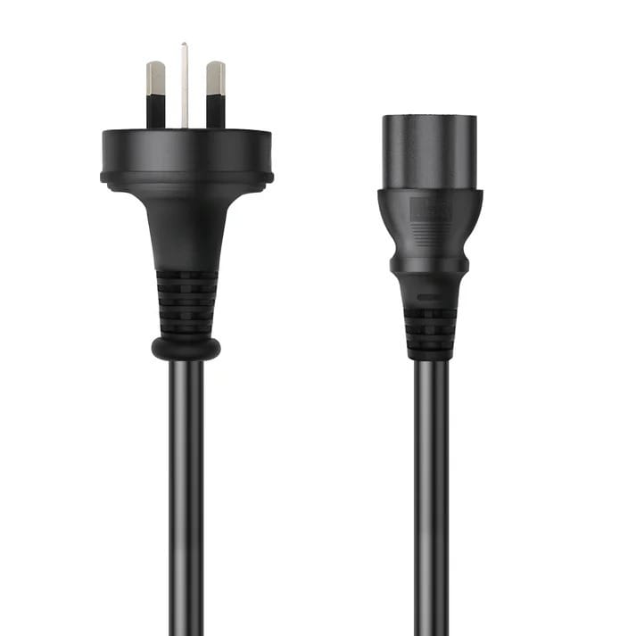 Cruxtec 3 Pin AU Male to Female IEC-C13 Power Cable 2m