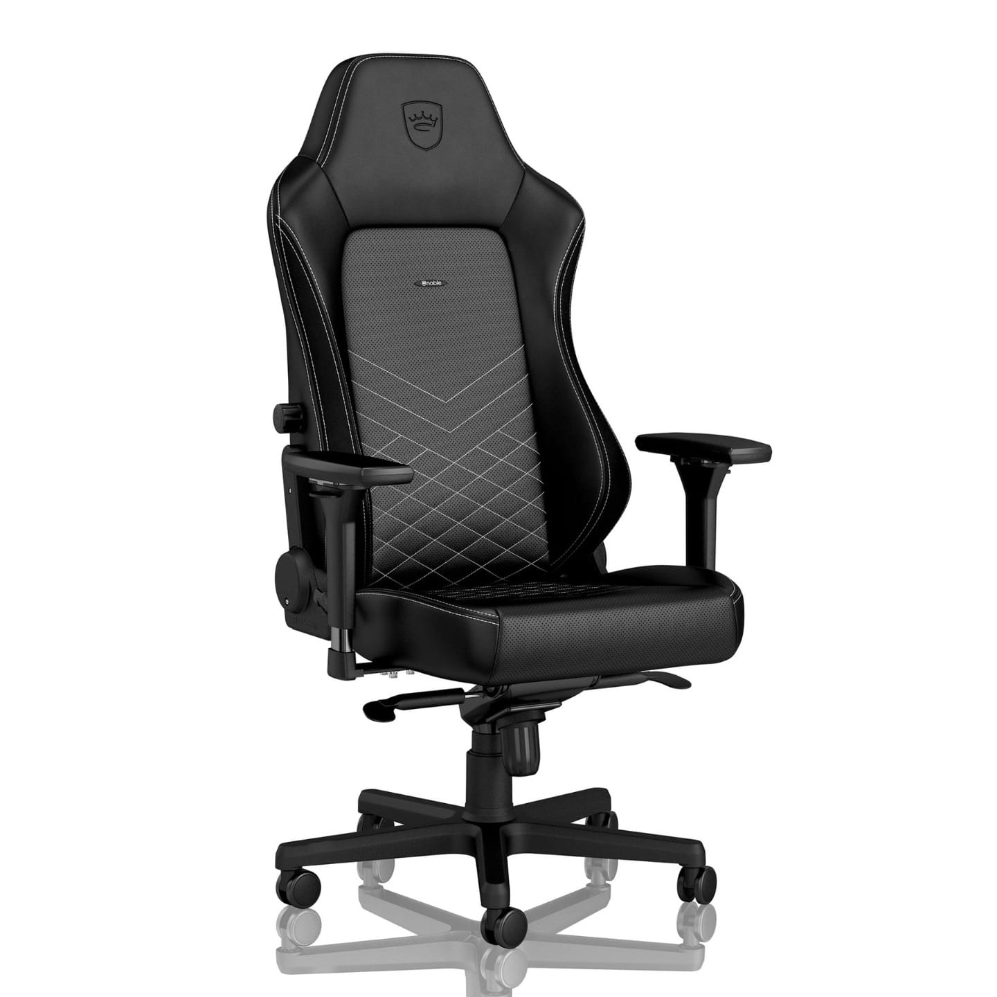 Noblechairs HERO PU Leather Gaming Chair Black/ Platinum White 