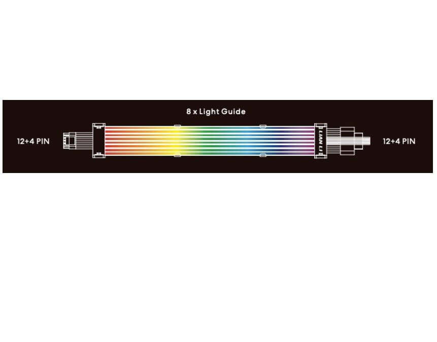 Lian Li Strimer+V2 RGB LED Cable 8 Lights 320mm

