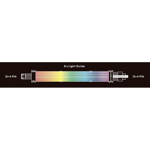 Lian Li Led Lian Li Strimer+V2 RGB LED Cable 8 Lights 320mm