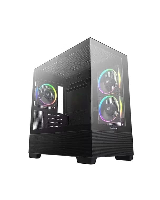 DeepCool CG380 3F Micro-ATX Tempered Glass Side Panel Computer Case - No PSU