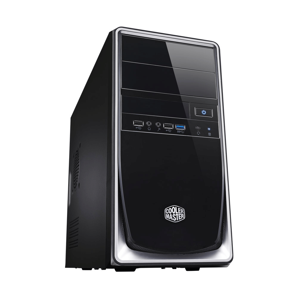 Cooler Master Elite 344 USB 3.0 Silver Mini Tower PC Case with Elite 500W PSU