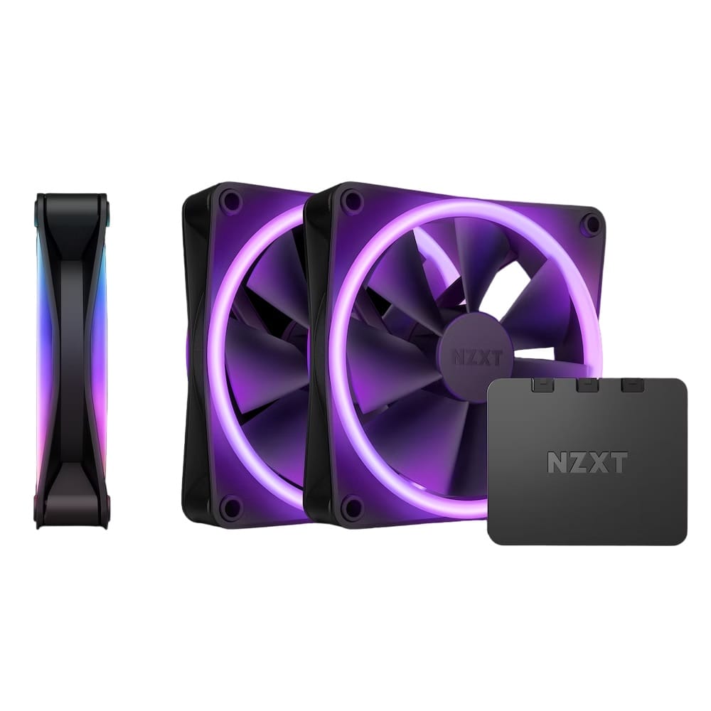 NZXT F120RGB Duo 120mm Dual-sided RGB Fan Triple Pack Black
