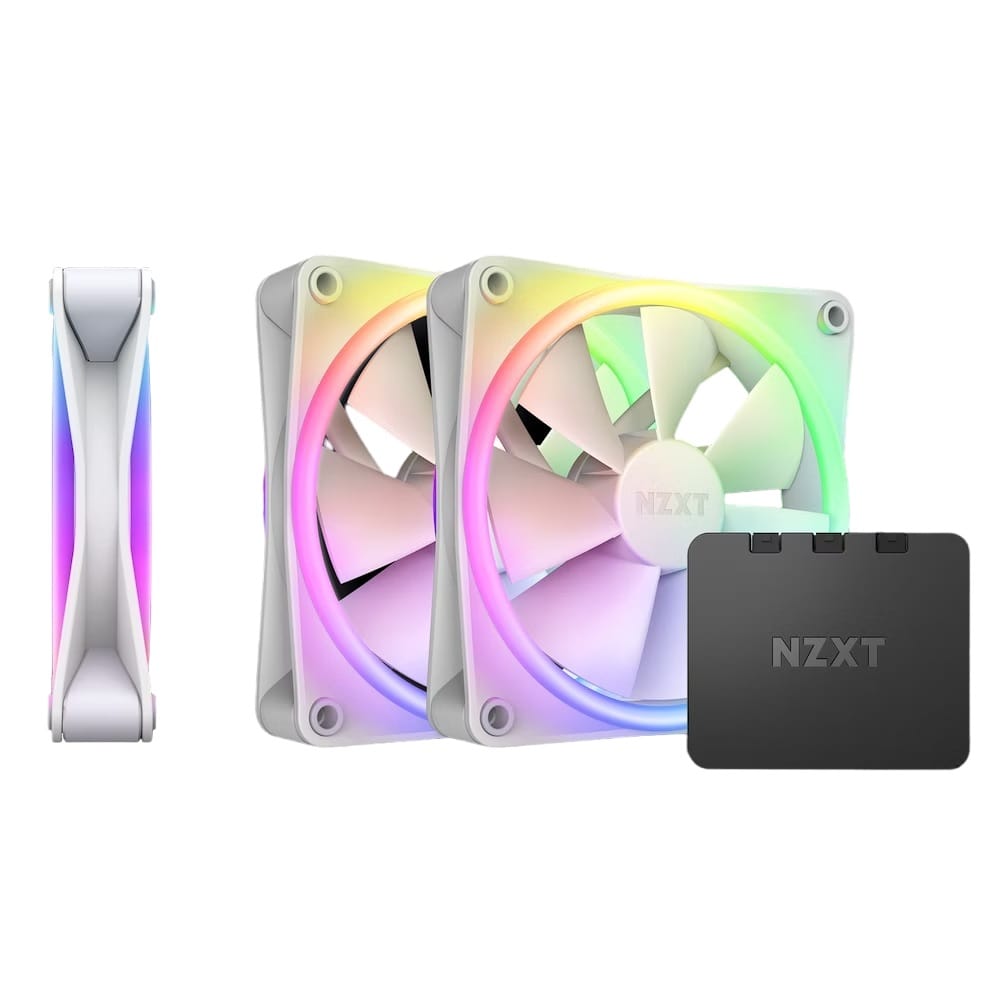 NZXT F120RGB Duo 120mm Dual-sided RGB Fan Triple Pack White
