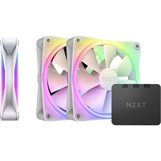 NZXT F120RGB Duo 120mm Dual-sided RGB Fan Triple Pack White
