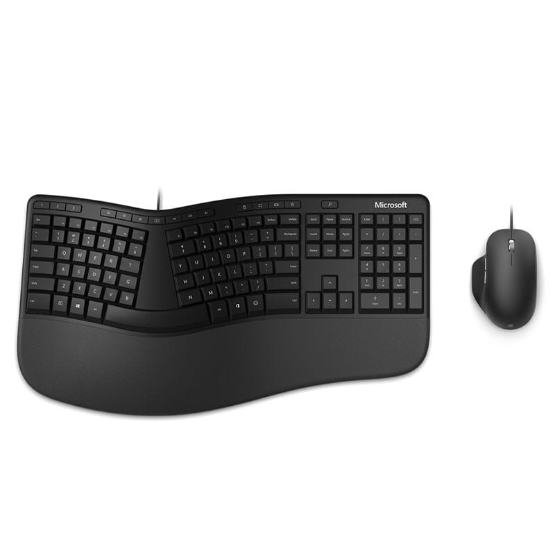 Microsoft Ergonomic Desktop Wired Keyboard And Mouse Combo - Black