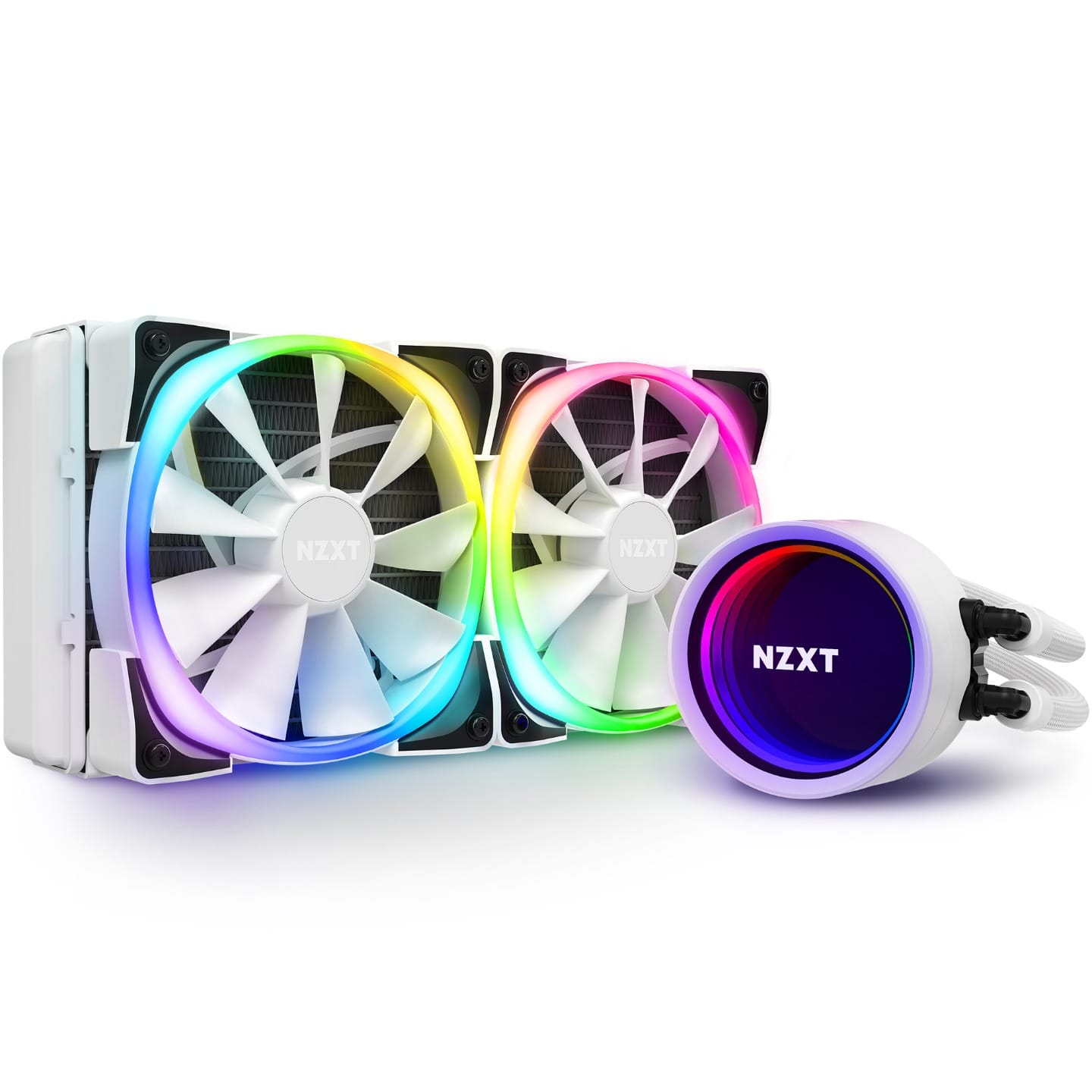 NZXT Kraken X53 RGB 240mm All-in-One (AIO) Liquid Cooler - Matte White
