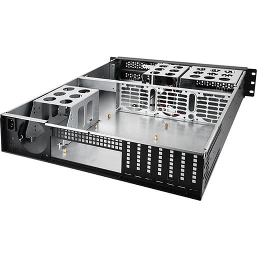 Silverstone Rack Case Silverstone RM201 2U Rackmount Case (No ATX Power Supply) - Black
