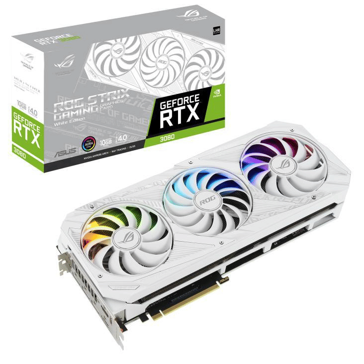 ASUS ROG Strix GeForce RTX 3080 10G V2 Graphics Card White