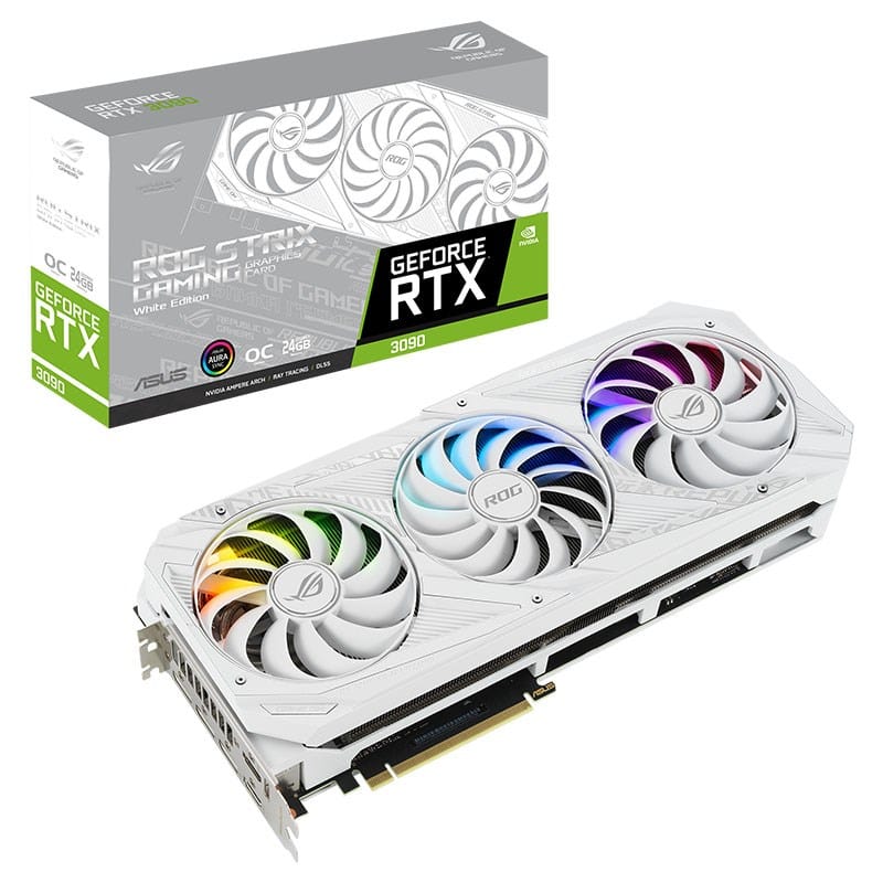 Asus 2090 ASUS ROG Strix GeForce RTX 3090 O24G Graphics Card White