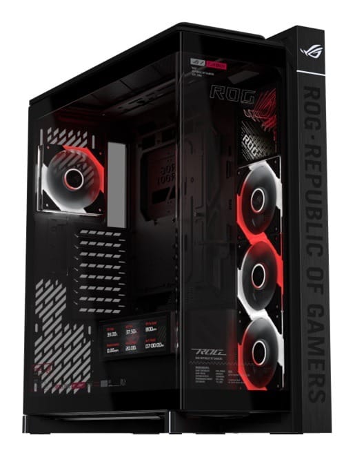Asus ROG CRONOX GR801 Curve Tempered Glass Side Panel ARGB Computer Case - Black