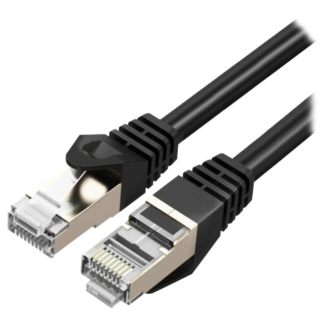 Cruxtec RS7-020-BK CAT7 10GbE SF/FTP Triple Shielding Ethernet Cable 2m - Black