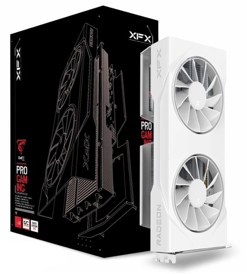 XFX Swift AMD Radeon RX 9060 XT OC White Gaming Edition 16GB Graphics Card