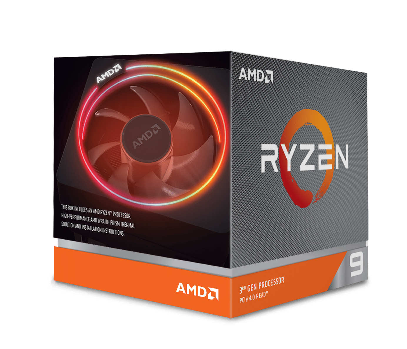 AMD Ryzen 9 3900X Desktop Processors With Wraith Prism Cooler