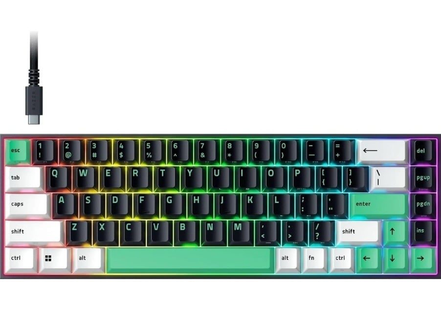 Razer Reclusa X Mini 65% Enthusiast Hot-Swappable Keyboard - Orange Tactile Switch