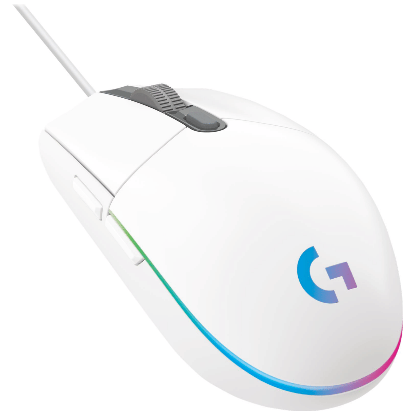 Logitech G203 LightSync RGB Color Wave Optical Gaming Mouse - White