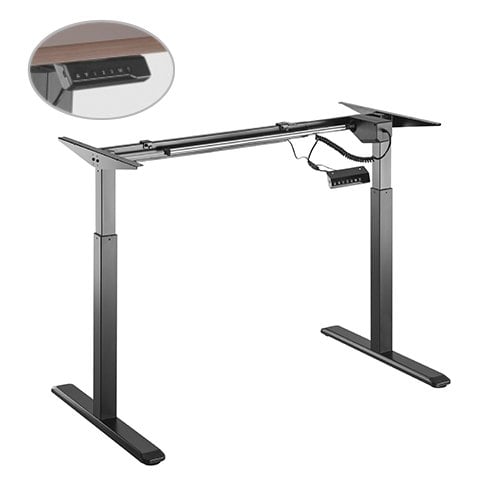 Brateck 2-Stage Single Motor Sit-Stand Electric Desk Frame With Button ...