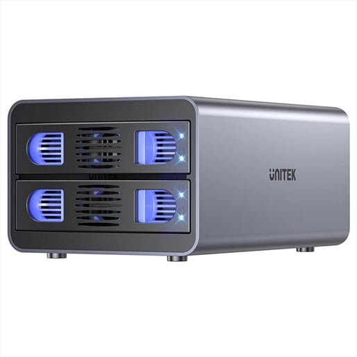 Usb Hdd Rack Unitek 2-Bay USB-C RAID External Hard Drive Enclosure