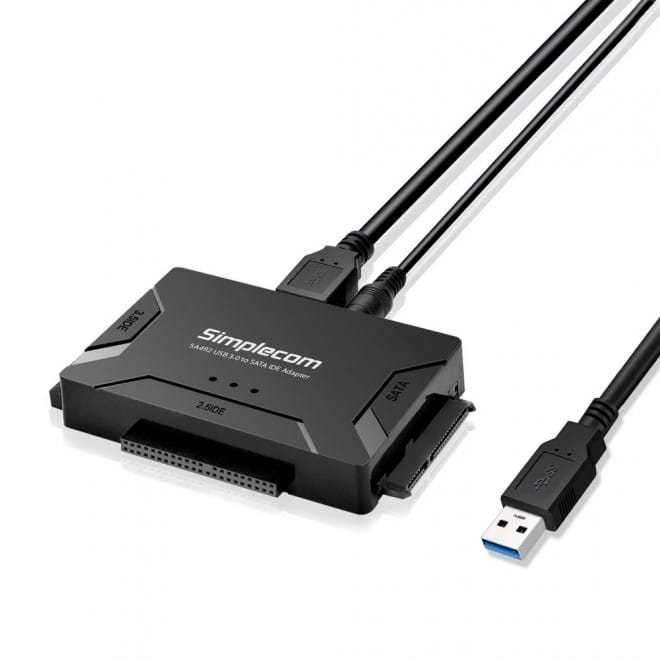 Simplecom SA492 USB 3.0 to 2.5", 3.5", 5.25" SATA IDE Adapter With Power Supply