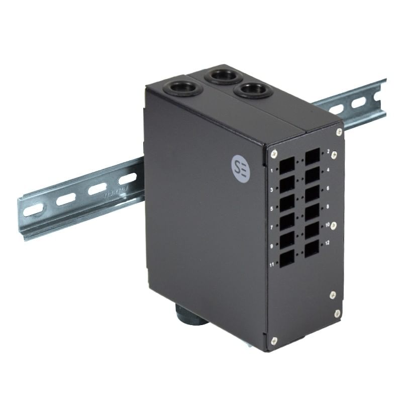 Serveredge Din Rail Mount Enclosure 12Port
