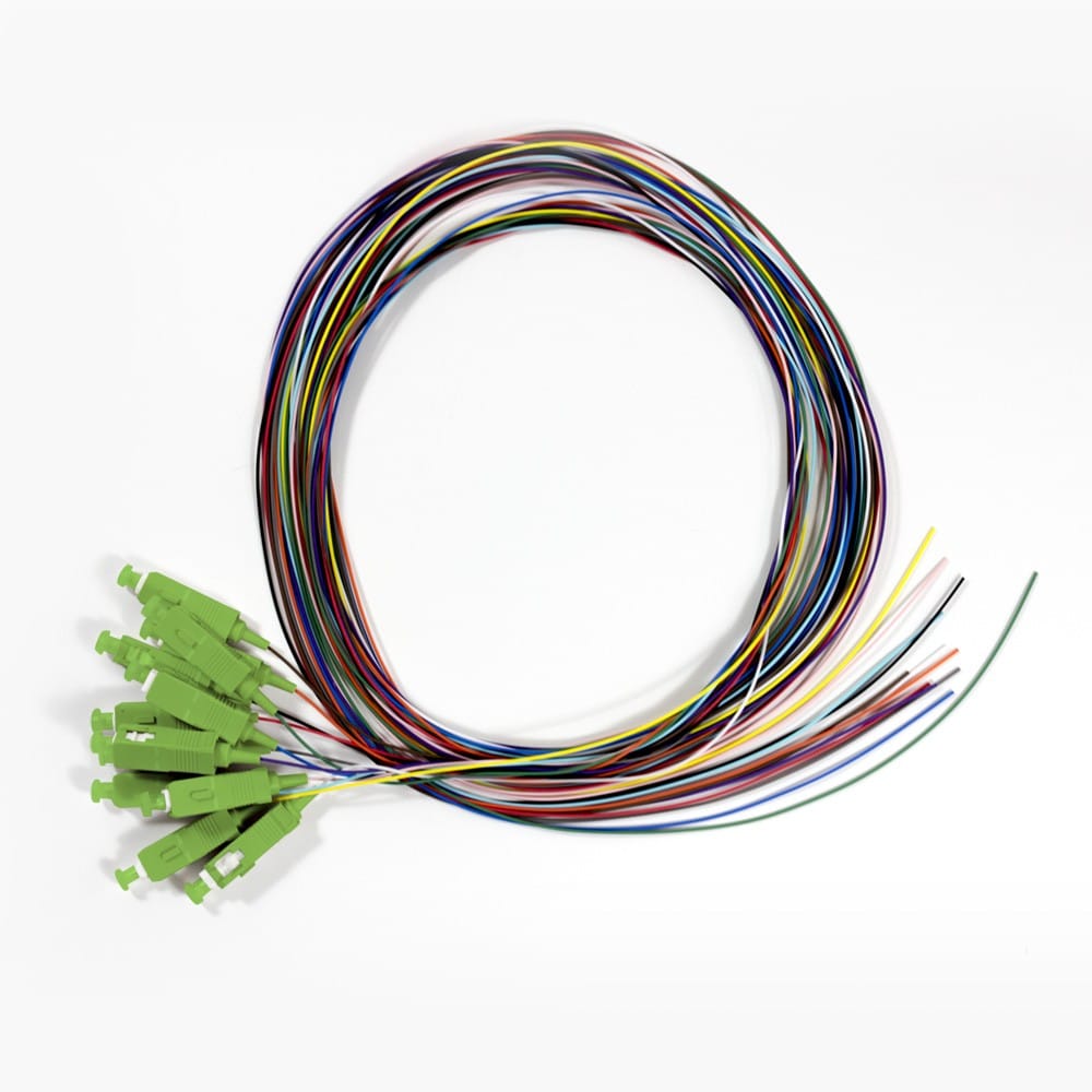 Serveredge SCA Pigtail OS2  2 Metres - 12 Fibres Multi-Colour