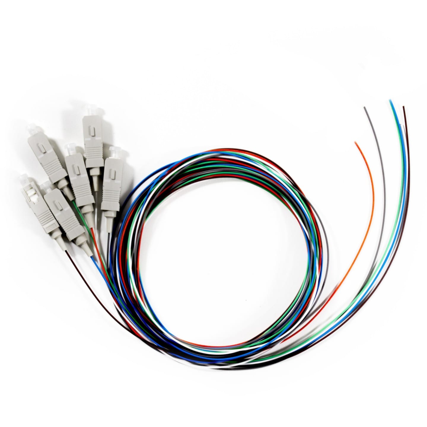 Serveredge SC Pigtail OM4 2 Meters Fibres 6 Colour