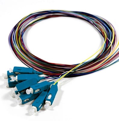 Serveredge SC Fibre Pigtail OS2-2M - 12 Colour