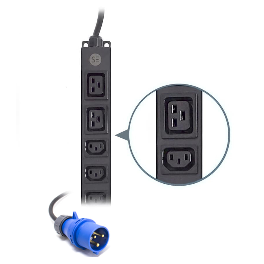Serveredge Basic 12-Port IEC PDU(10) IEC C13 Output (2) IEC C19 Output& (1) IP44 Input Plug 32A 240 V